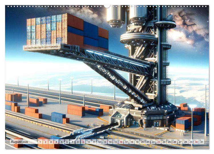 Produktbild: Die Zukunft im Hamburger Hafen: Visionen und M&ouml;glichkeiten von Morgen. (hochwertiger Premium Wandkalender 2026 DIN A2 quer), Kunstdruck in Hochglanz