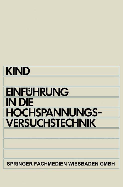 Produktbild: Einf&uuml;hrung in die Hochspannungs-Versuchstechnik