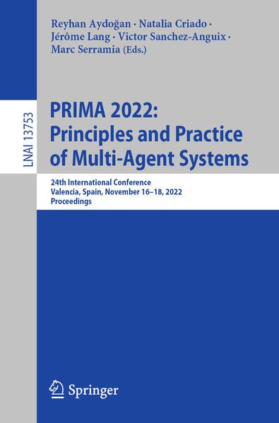Produktbild: PRIMA 2022: Principles and Practice of Multi-Agent Systems