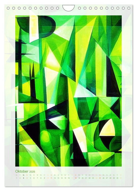 Produktbild: Licht und Schatten . Cubism Wall Art (Wandkalender 2026 DIN A4 hoch), CALVENDO Monatskalender