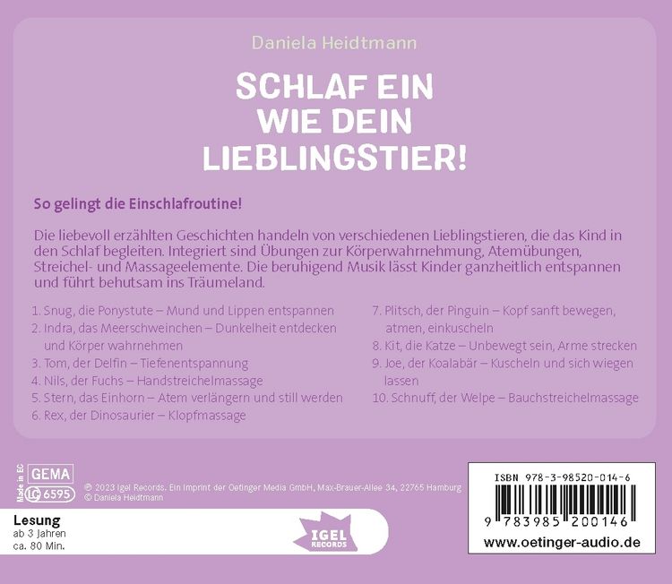 Produktbild: FamilyFlow. Schlaf ein wie dein Lieblingstier