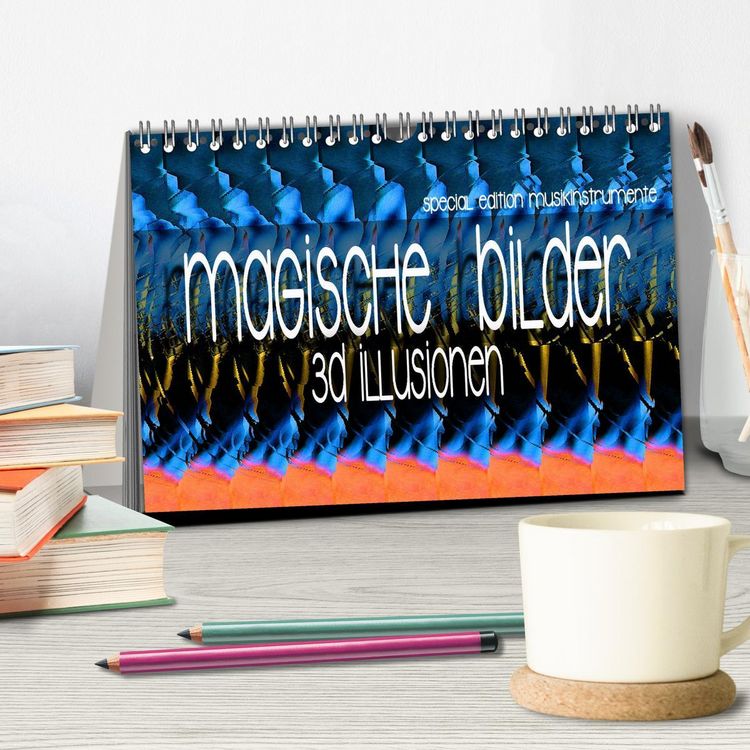 Produktbild: Magische Bilder - 3D Illusionen (Tischkalender 2026 DIN A5 quer), CALVENDO Monatskalender