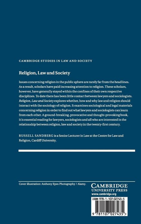 Produktbild: Religion, Law and Society