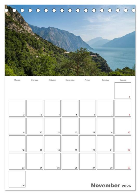 Produktbild: GARDASEE Terminplaner (Tischkalender 2026 DIN A5 hoch), CALVENDO Monatskalender