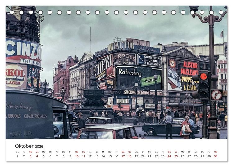 Produktbild: London - Vintage Views (Tischkalender 2026 DIN A5 quer), CALVENDO Monatskalender