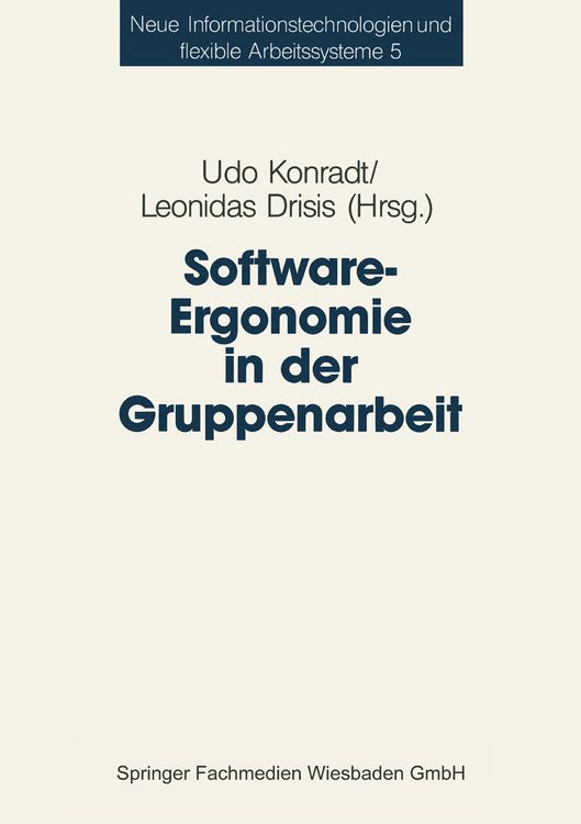 Produktbild: Software-Ergonomie in der Gruppenarbeit