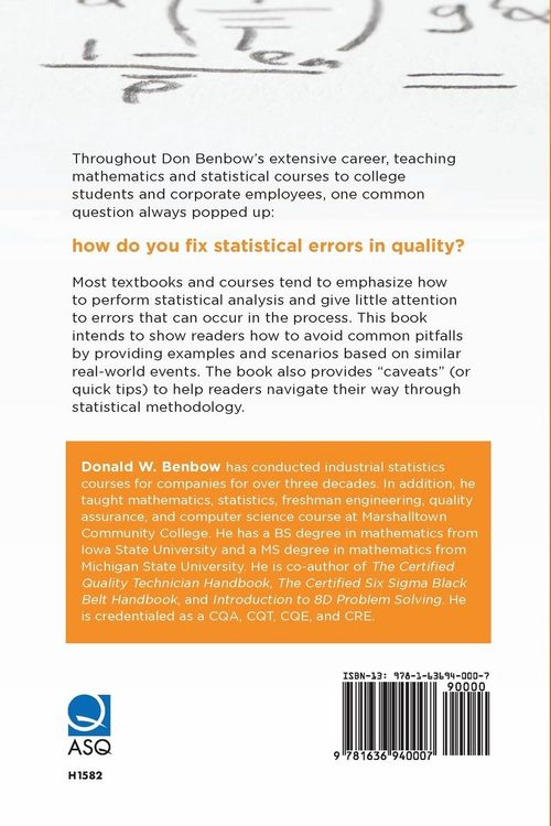 Produktbild: Mistakes in Quality Statistics and How to Fix Them