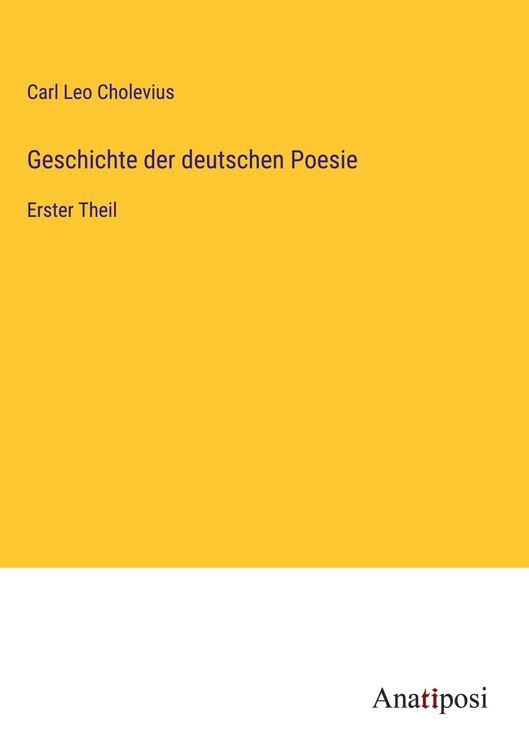 Produktbild: Geschichte der deutschen Poesie