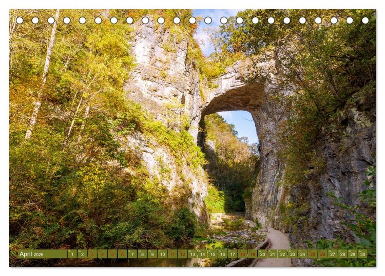 Produktbild: Virginia. Amerikanische Sch&ouml;nheit zwischen K&uuml;ste und Bergen (Tischkalender 2026 DIN A5 quer), CALVENDO Monatskalender
