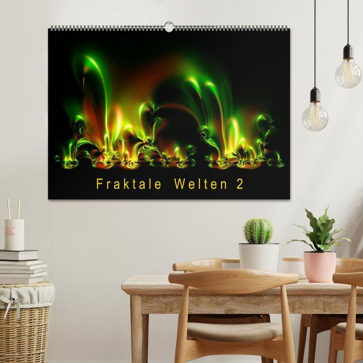 Produktbild: Fraktale Welten 2 (Wandkalender 2026 DIN A2 quer), CALVENDO Monatskalender