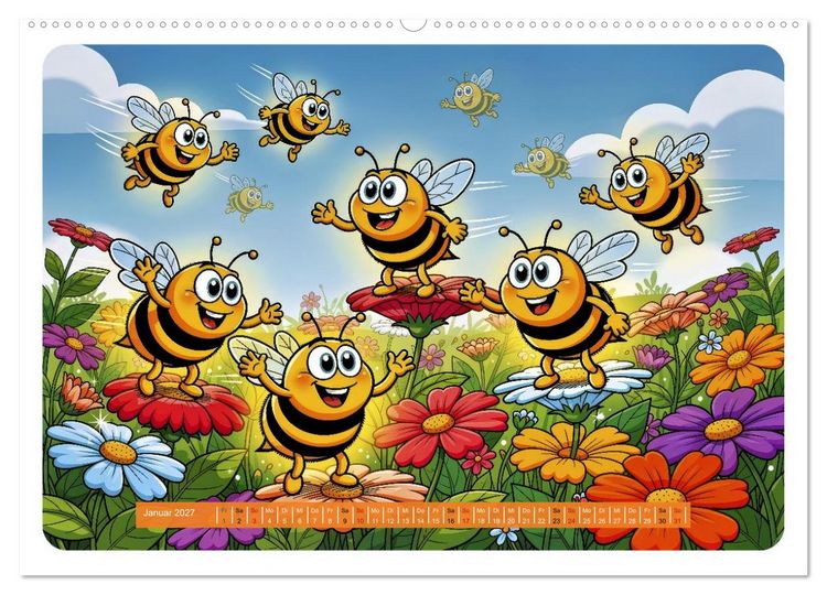 Produktbild: Lustige Bienchen - Comic (Wandkalender 2027 DIN A2 quer), CALVENDO Monatskalender