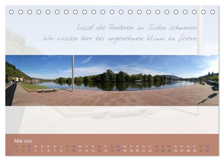Produktbild: Main Rundblick (Tischkalender 2026 DIN A5 quer), CALVENDO Monatskalender