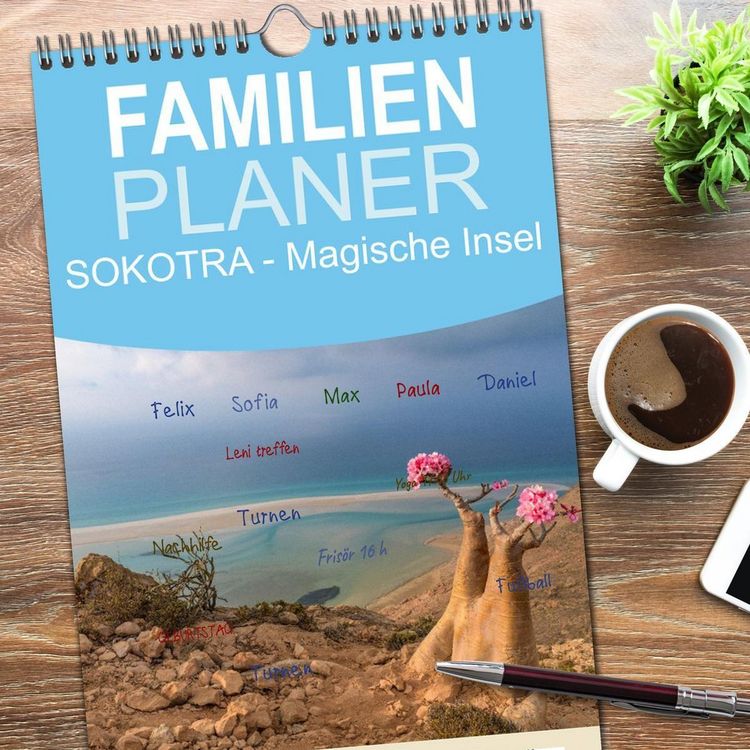 Produktbild: Familienplaner 2026 - SOKOTRA - Magische Insel mit 5 Spalten (Wandkalender, 21 x 45 cm) CALVENDO