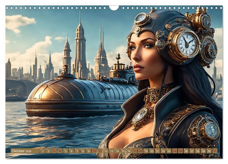 Produktbild: Steampunk - Mensch und Maschine (Wandkalender 2026 DIN A3 quer), CALVENDO Monatskalender