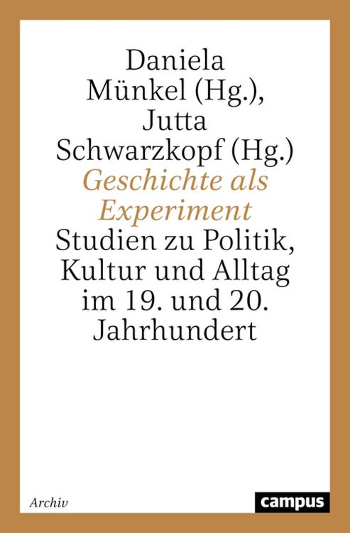 Produktbild: Geschichte als Experiment