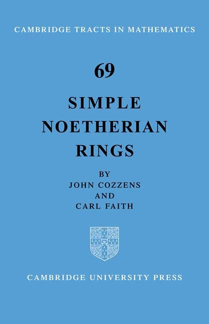 Produktbild: Simple Noetherian Rings