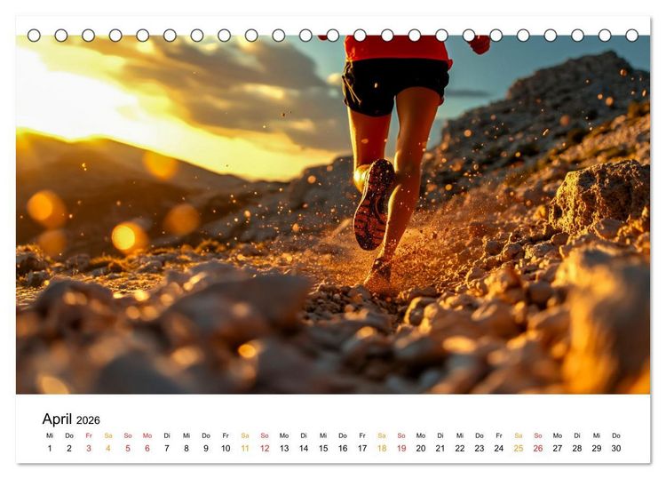Produktbild: Trailrunning Power (Tischkalender 2026 DIN A5 quer), CALVENDO Monatskalender