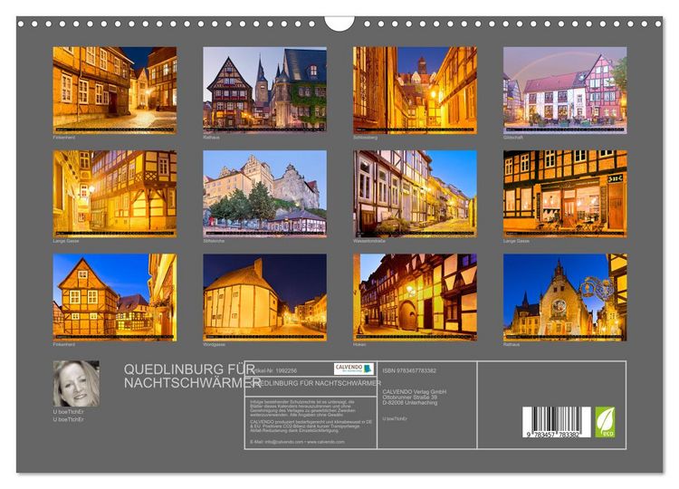 Produktbild: QUEDLINBURG F&Uuml;R NACHTSCHW&Auml;RMER (Wandkalender 2026 DIN A3 quer), CALVENDO Monatskalender