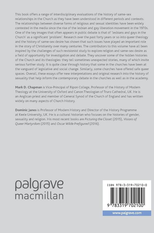 Produktbild: New Approaches in History and Theology to Same-Sex Love and Desire