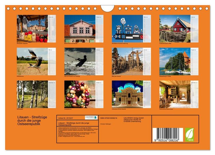 Produktbild: Litauen - Streifz&uuml;ge durch die junge Ostseerepublik (Wandkalender 2026 DIN A4 quer), CALVENDO Monatskalender