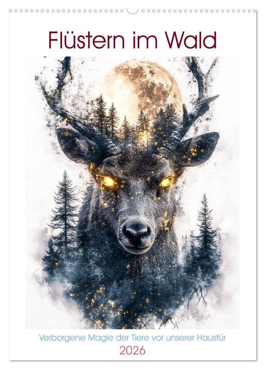 Produktbild: Fl&uuml;stern im Wald (Wandkalender 2026 DIN A2 hoch), CALVENDO Monatskalender
