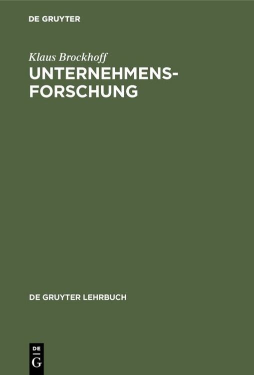 Produktbild: Unternehmensforschung