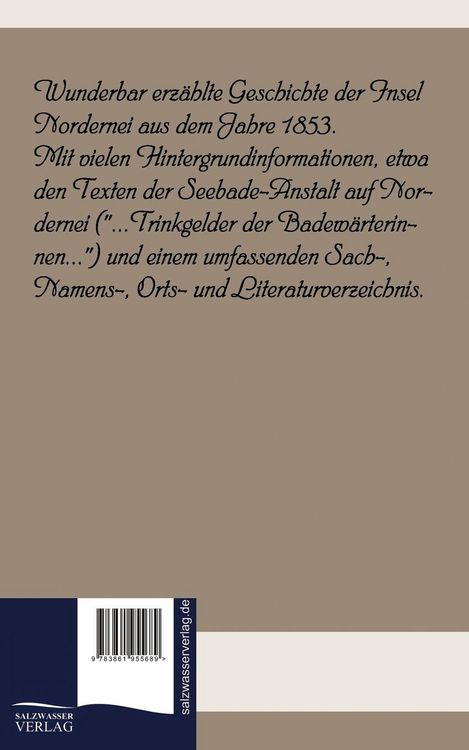 Produktbild: Die Insel Nordernei (1853)