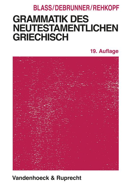 Produktbild: Grammatik des neutestamentlichen Griechisch