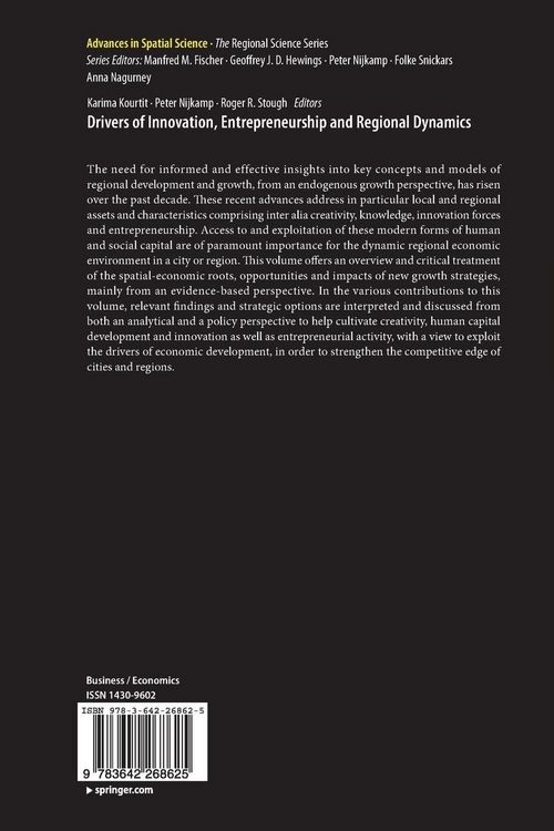 Produktbild: Drivers of Innovation, Entrepreneurship and Regional Dynamics