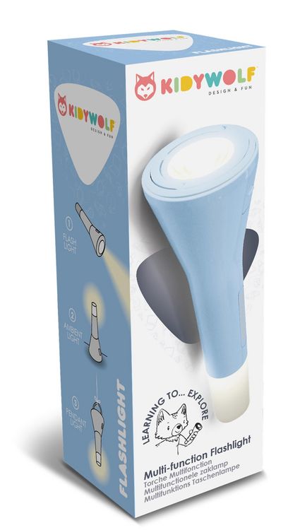 Produktbild: KIDYWOLF - Taschenlampe 3in1 blau
