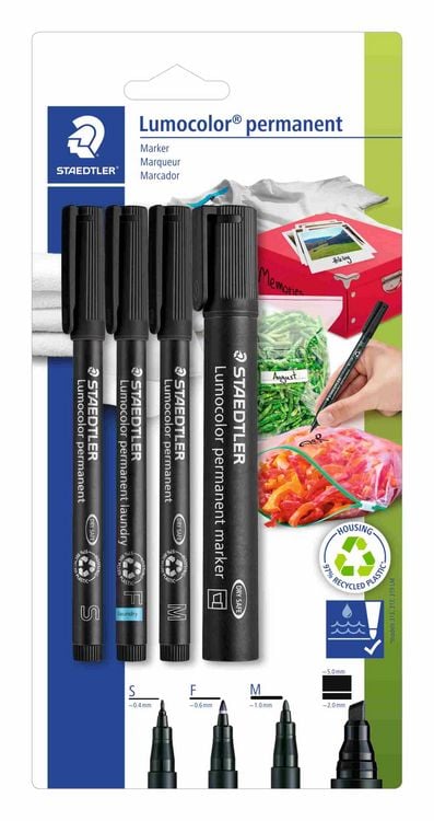 Produktbild: STAEDTLER Mars Lumocolor Schreib- und Zeichbedarf Lumocolor 60 Gemischte Sets Marker, 4er Set