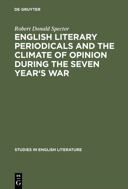 Produktbild: English literary periodicals and the climate of opinion during the Seven Year's War