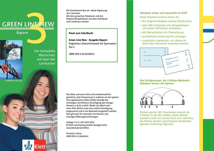 Produktbild: Green Line New Bayern 3 - Vokabel-Lernbox zum Sch&uuml;lerbuch