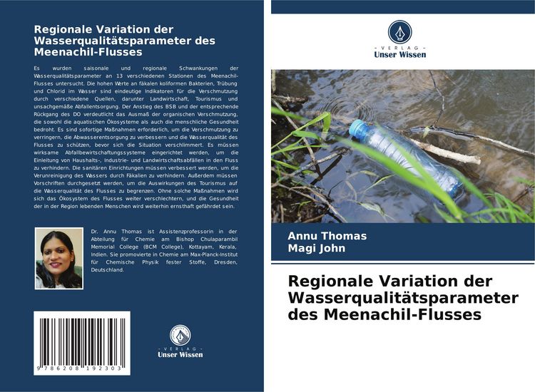 Produktbild: Regionale Variation der Wasserqualit&auml;tsparameter des Meenachil-Flusses