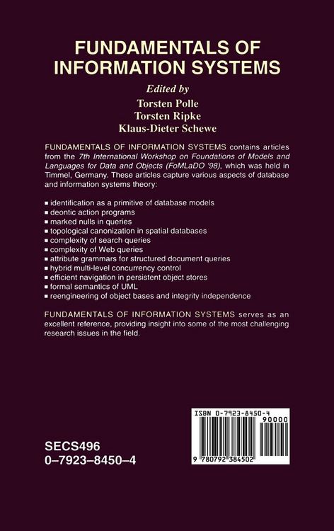 Produktbild: Fundamentals of Information Systems