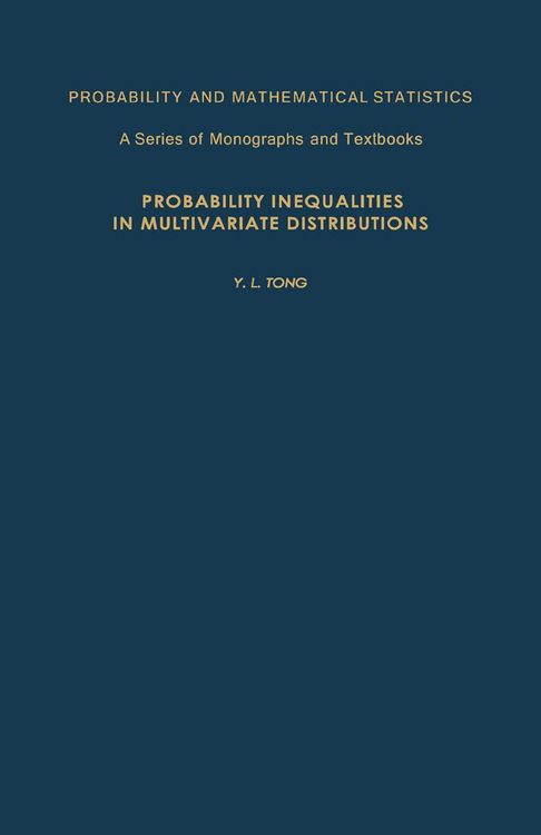 Produktbild: Probability Inequalities in Multivariate Distributions