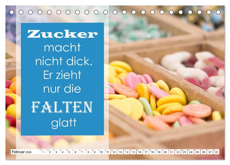 Produktbild: Liebe aus Zucker (Tischkalender 2026 DIN A5 quer), CALVENDO Monatskalender