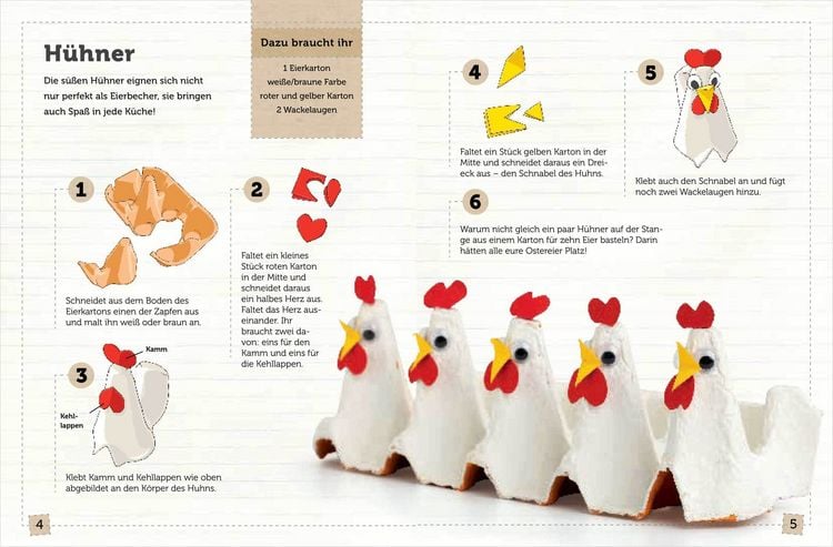 Produktbild: Das Eierkarton-Bastelbuch f&uuml;r Kinder. 51 lustige Projekte f&uuml;r Kinder ab 5 Jahren