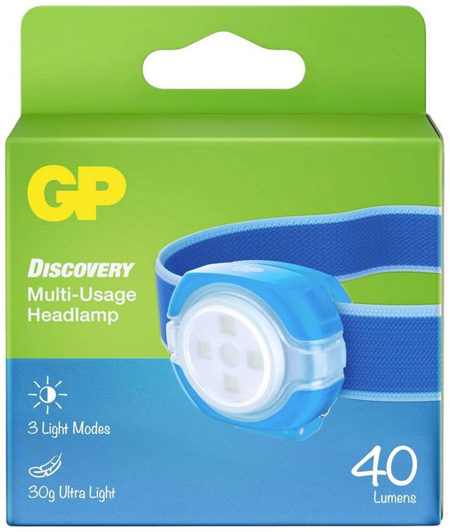 Produktbild: GP Discovery GPDISHLCH31BL447 LED Stirnlampe batteriebetrieben 40 lm 6 h GPDISHLCH31BL447