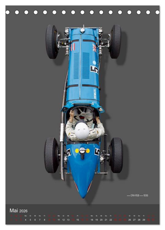 Produktbild: Legenden des Rennsports, Historic Grand Prix Cars 1925-1960 (Tischkalender 2026 DIN A5 hoch), CALVENDO Monatskalender