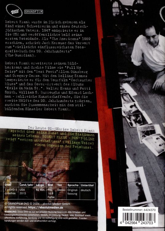 Produktbild: Robert Frank - Don't Blink (Neuauflage)