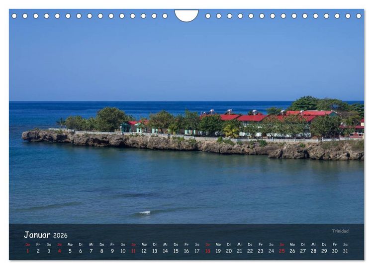 Produktbild: Kuba - Rundreise in Bildern (Wandkalender 2026 DIN A4 quer), CALVENDO Monatskalender