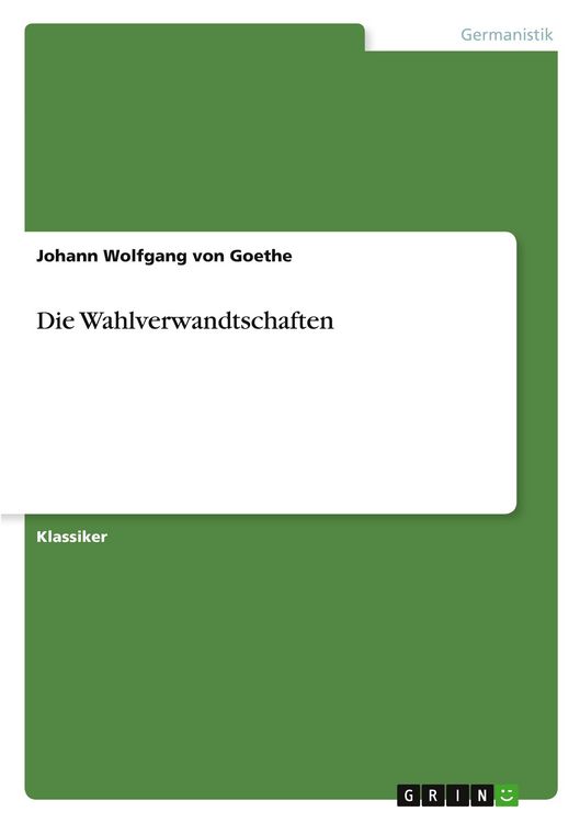Produktbild: Die Wahlverwandtschaften