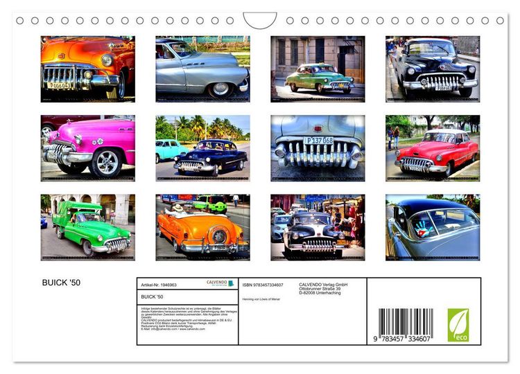 Produktbild: BUICK '50 (Wandkalender 2026 DIN A4 quer), CALVENDO Monatskalender