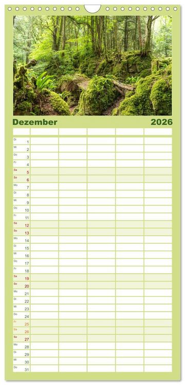 Produktbild: Familienplaner 2026 - Faszination Naturwunder mit 5 Spalten (Wandkalender, 21 x 45 cm) CALVENDO