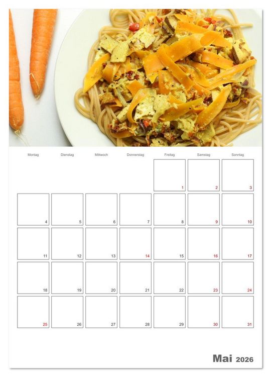 Produktbild: Gl&uuml;cklich mit Karotten (Wandkalender 2026 DIN A2 hoch), CALVENDO Monatskalender
