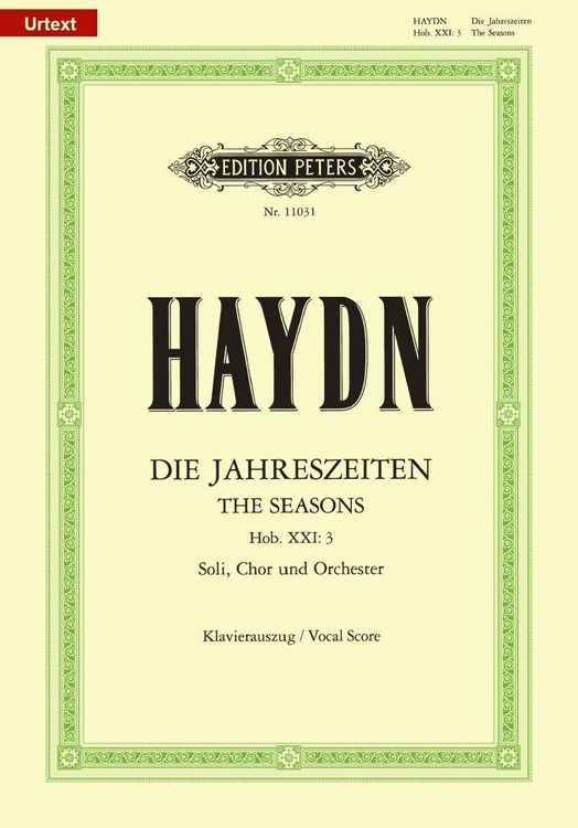 Produktbild: Die Jahreszeiten Hob. XXI: 3 / URTEXT