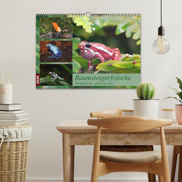 Produktbild: Baumsteigerfr&ouml;sche. Pfeilgiftfr&ouml;sche - gef&auml;hrlich sch&ouml;n (Wandkalender 2026 DIN A3 quer), CALVENDO Monatskalender