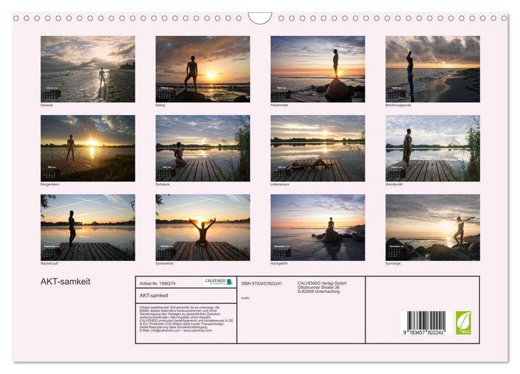 Produktbild: AKT-samkeit (Wandkalender 2026 DIN A3 quer), CALVENDO Monatskalender