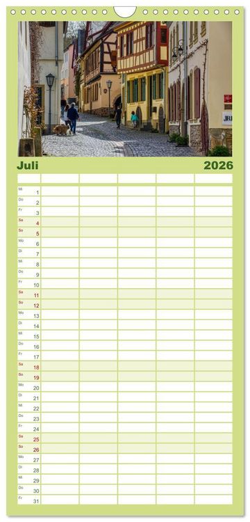 Produktbild: Familienplaner 2026 - Meisenheim - Die Perle im Glantal mit 5 Spalten (Wandkalender, 21 x 45 cm) CALVENDO